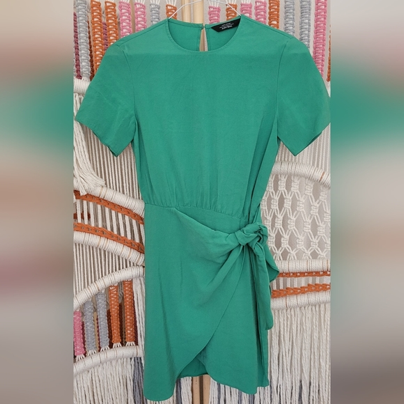 & OTHER STORIES Tie Up Mini Wrap Dress - Picture 8 of 12